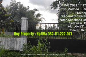 TERMURAH Dijual Tanah di Jalan Raya Manado Bitung Kolongan 2.950 m2 SIAP PAKAI